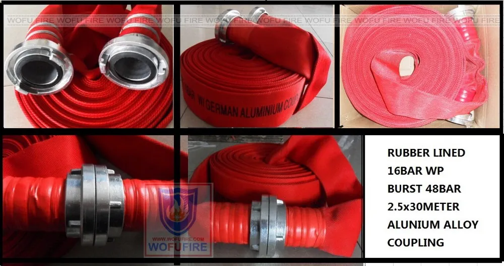 13bar 65mm 2.5" Red PVC Fire Hose Price EPDM Hose