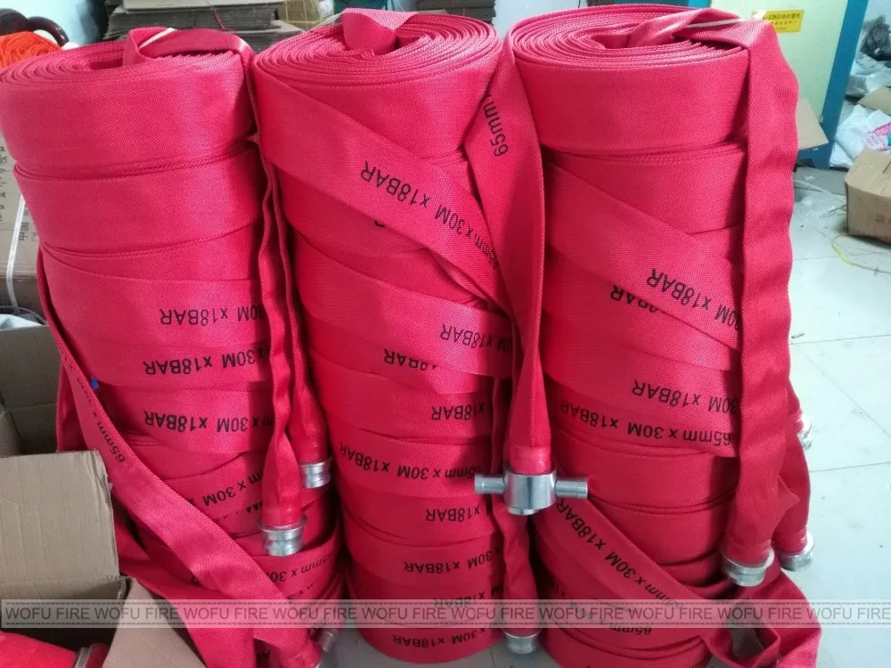 13bar 65mm 2.5" Red PVC Fire Hose Price EPDM Hose