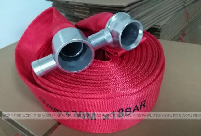 13bar 65mm 2.5" Red Rubber PVC Fire Fighting Hose