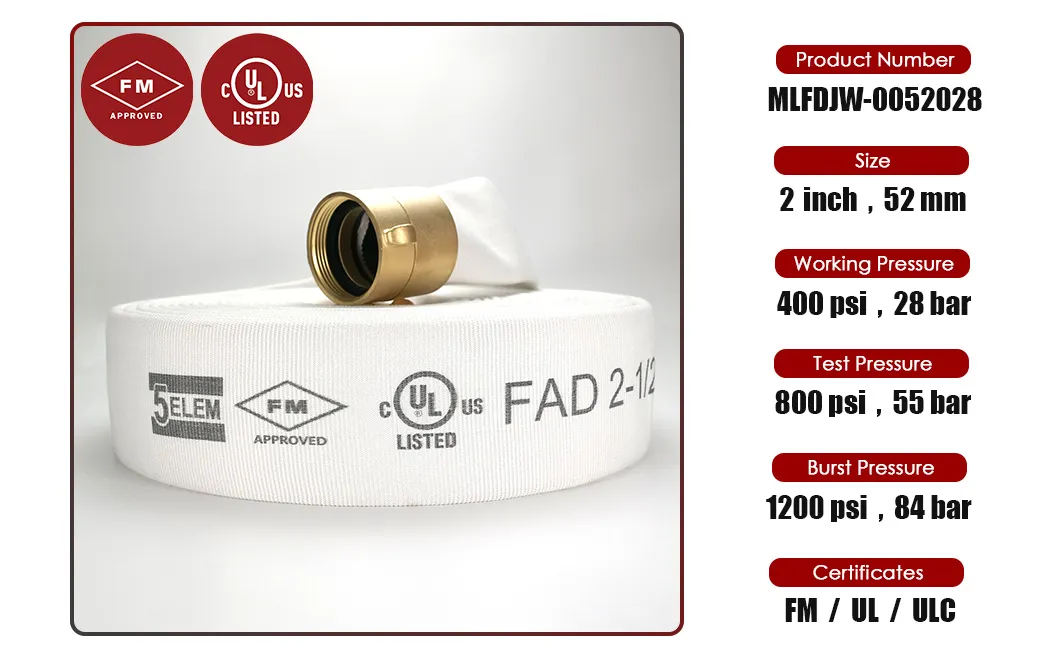 2" Fire Hose EPDM/TPU Lined with FM/UL/Ulc Certification