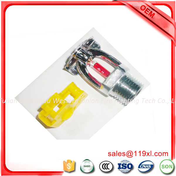 Automatic Fire Extinguishing System Sidewall Fire Sprinkler with Plastic Protection Frame