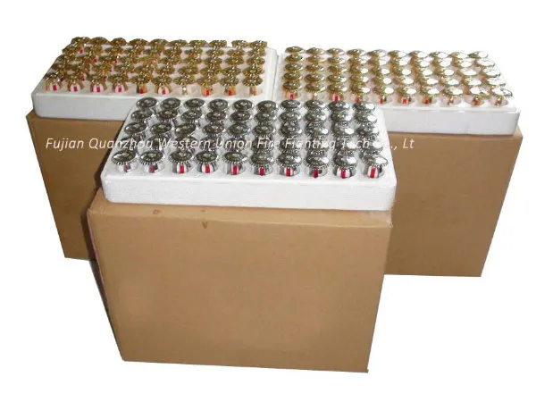 Automatic Fire Extinguishing System Sidewall Fire Sprinkler with Plastic Protection Frame