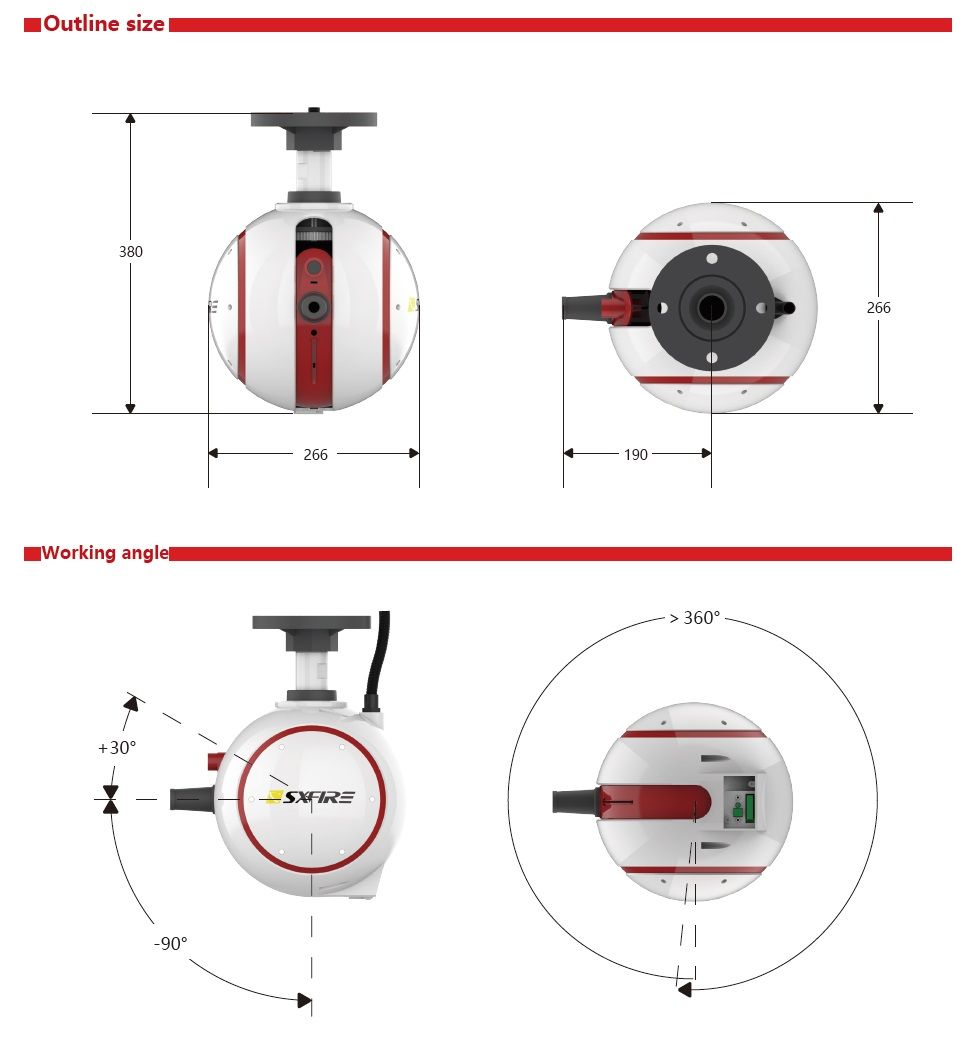 Automatic Infrared Tracking Fire Fighting Cannon System with Various Flow Rates