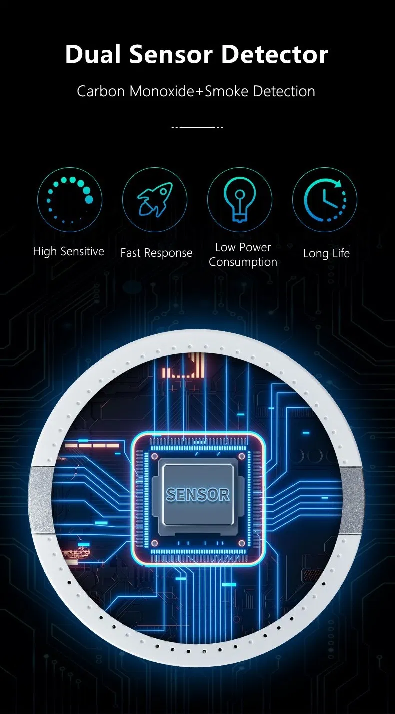 Best Quality LCD Smoke Co Detector Combine Alarm Sensor for Fire Alarm