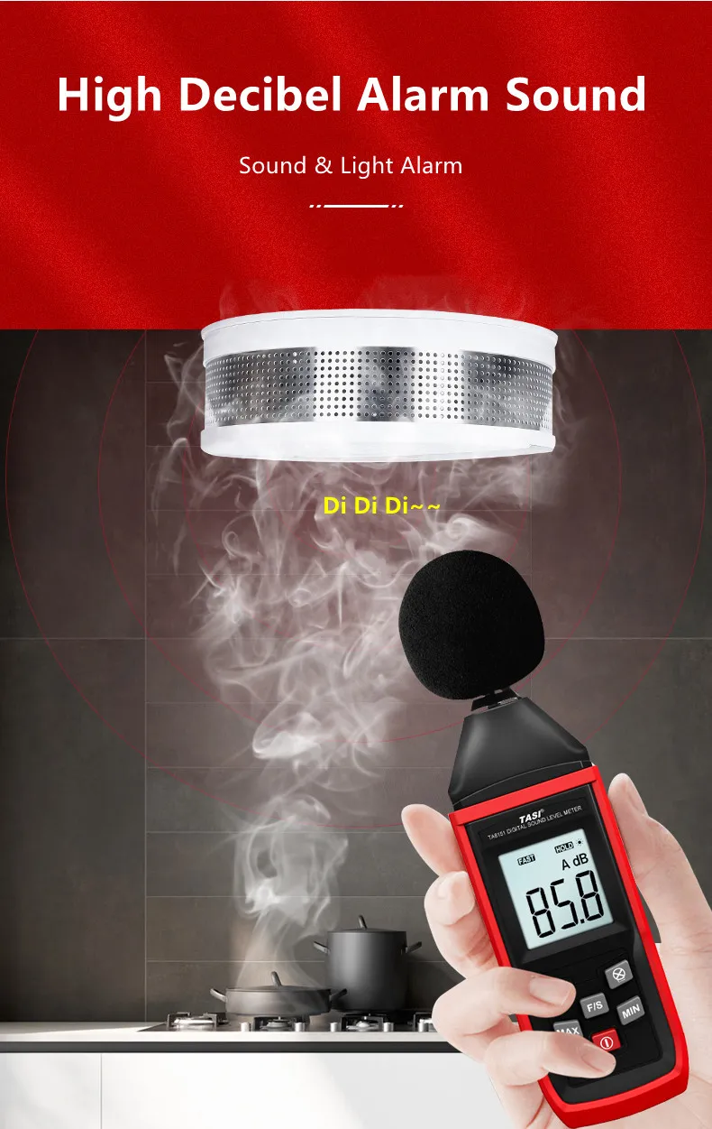 Best Quality LCD Smoke Co Detector Combine Alarm Sensor for Fire Alarm