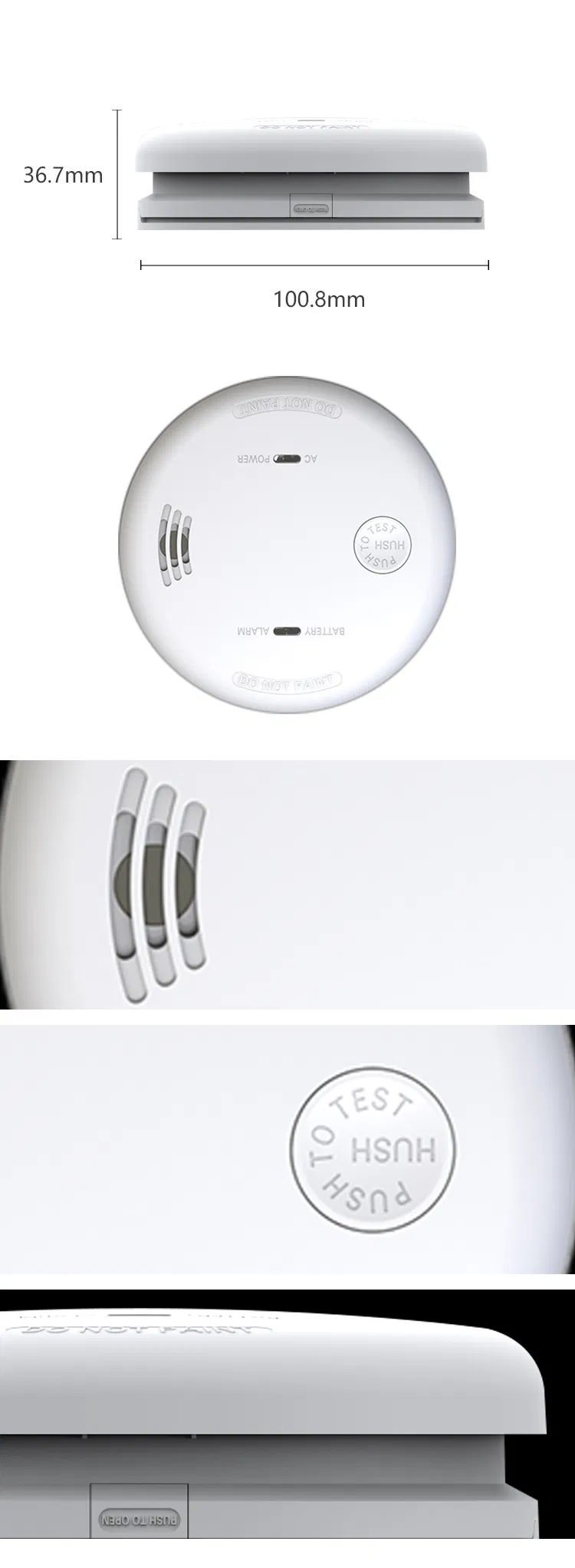 Bsi Approved AC Hard Wired Smoke Alarm DC9V