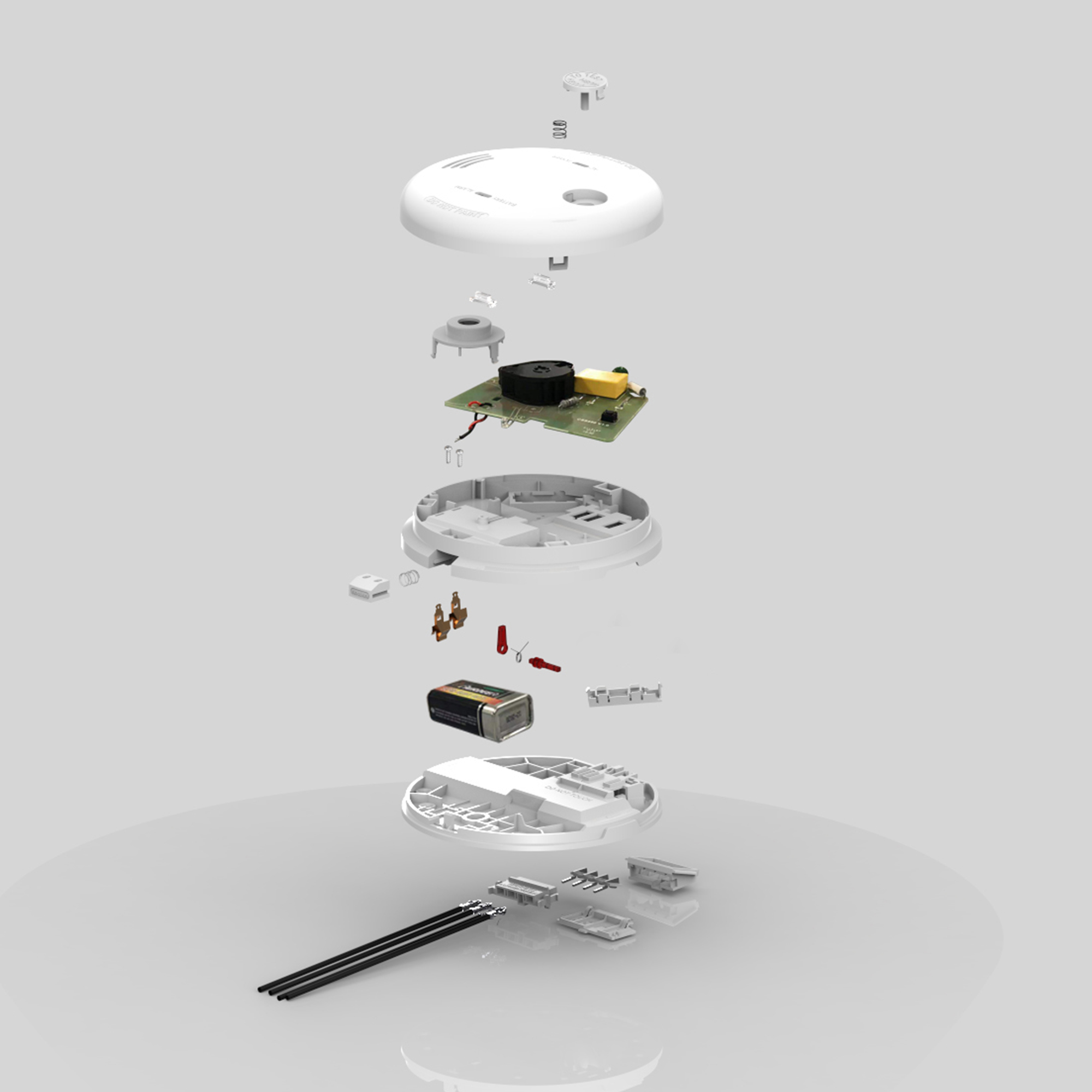 Bsi Approved AC Hard Wired Smoke Alarm DC9V