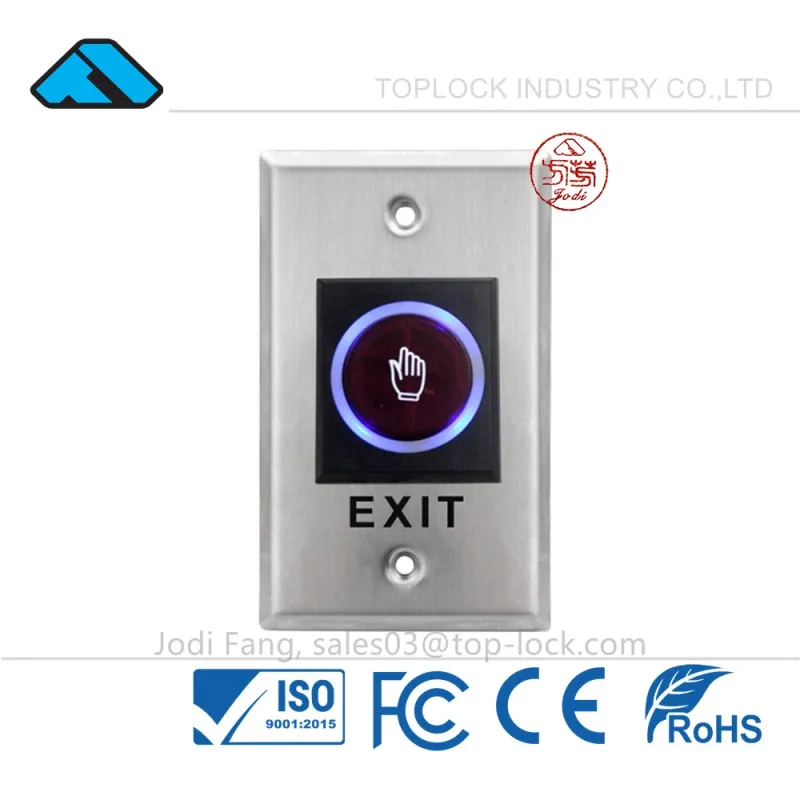 China Manufactory Electonic Safe Lock Touch Release Exit Pushbutton Switch with 180kg 280kg 320kg 500kg Magnetic Lock