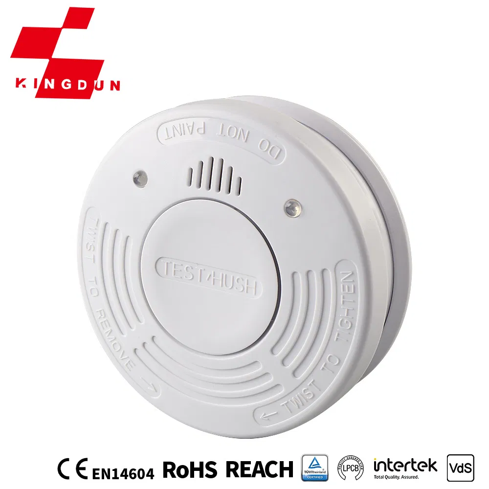 Detector Fire Sensor System Kingdun Lm-107A Long Life Smoke Alarm with Battery