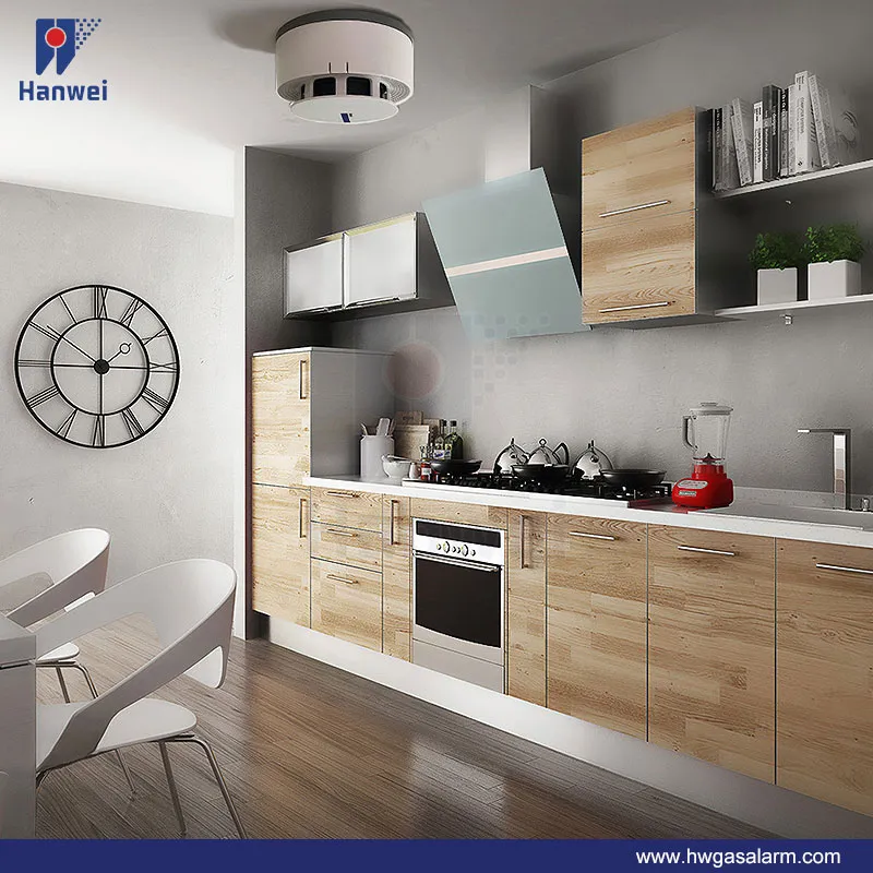 Factory Price 85dB Sound Alarm 3V Lithium Battery Operate Wired Smoke Detector