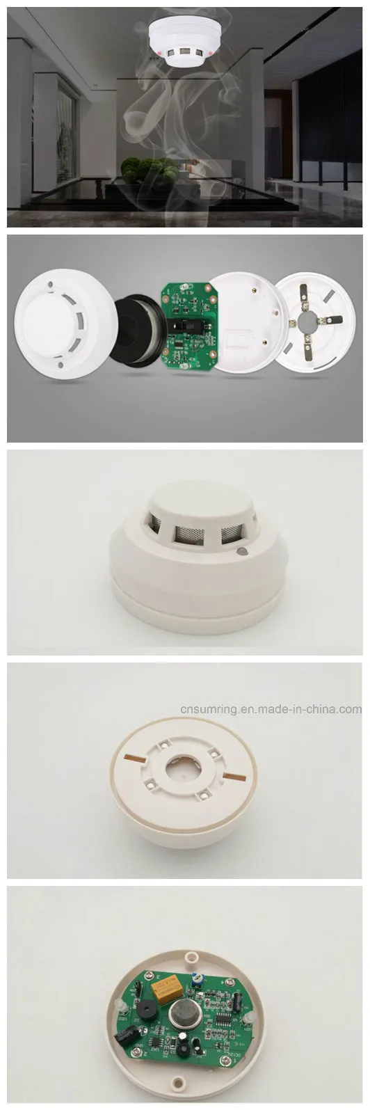 Fire Alarm Network Photoelectric Optical Smoke Detector Alarms for Fire Security