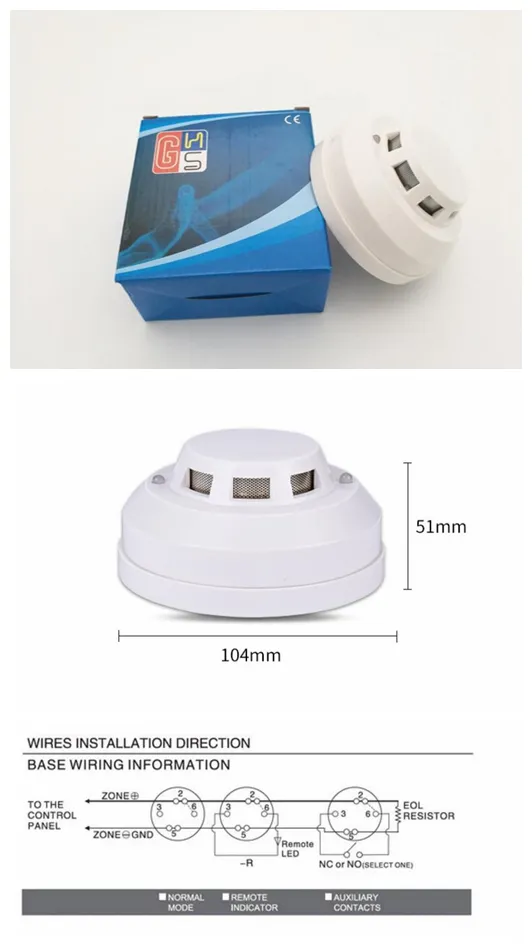 Fire Alarm Network Photoelectric Optical Smoke Detector Alarms for Fire Security