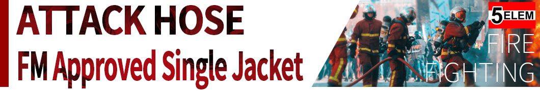 FM/UL Certified White or Red Single Polyester Jacket Firefighting Hose