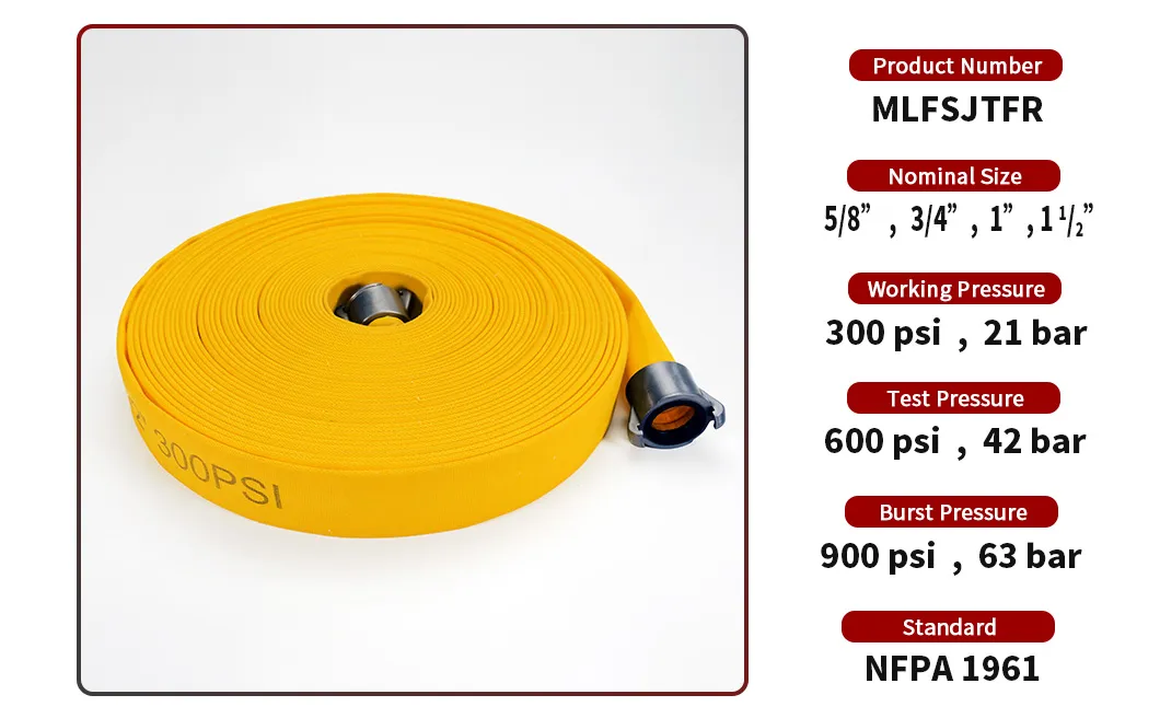 Forestry Fire Hose Coupled with Brass Garden Hose Threads