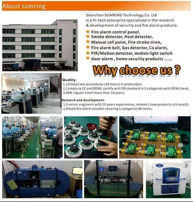 High Sensitive China 10years Fire Smoke Alarm Magnetic Smoke Detector Beeping with Smoke Detector Sticker