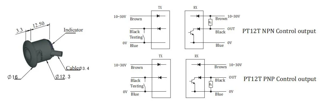 Opposed Beam Photo Sensor, Infrared Sensor for Optical Turnstiles