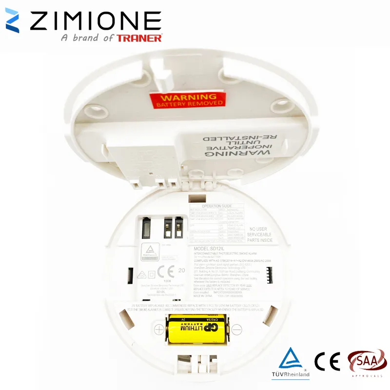 SD12il DC Powered, 10 Years Life Span Battery, 48PCS Interconnection Smoke Alarm