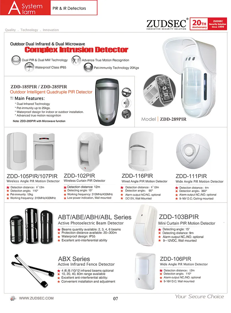 Smart House 2 in 1 Standalone Fire Alarm Detector Heat Smoke Detectors with 85dB Voice Alarm