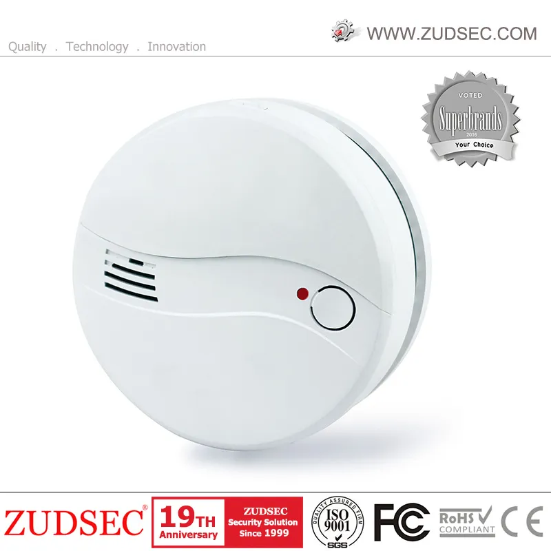 Smart House 2 in 1 Standalone Fire Alarm Detector Heat Smoke Detectors with 85dB Voice Alarm