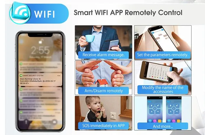 Sos&WiFi Home Alarm System RFID Security Alarm Systems