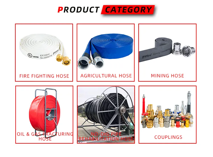 UL FM Certified Single Double Jacket EPDM PU Lining Fire Hose